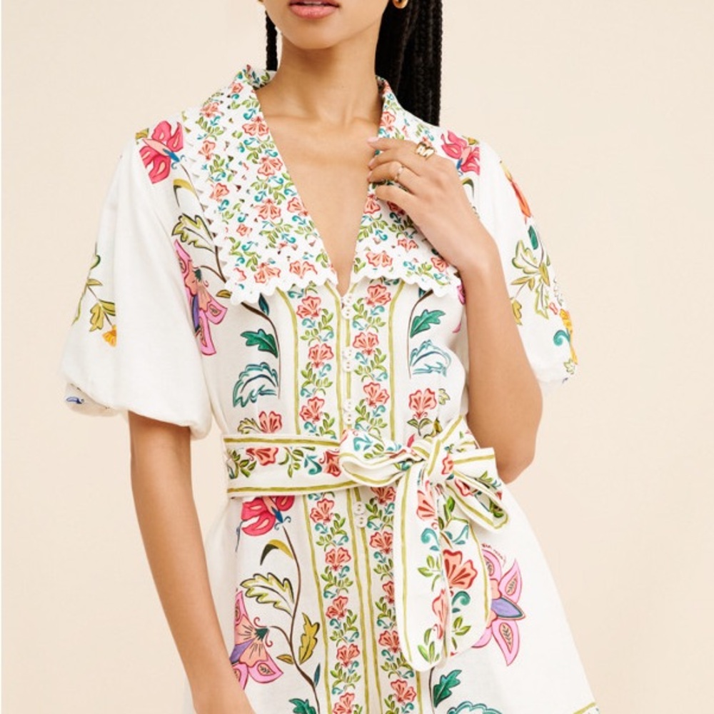 Farm Rio Floral Insects Romper